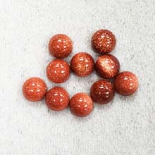 8MM ROUND CABOCHON GOLD STONE(10PCS/BAG)